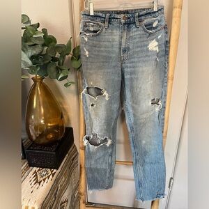 Abercrombie & Fitch Light Denim Ripped Jean